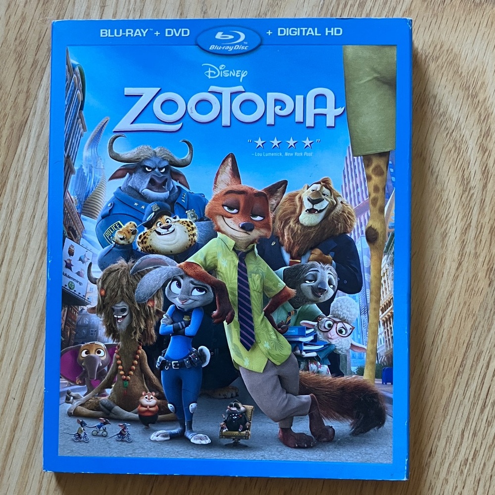 Disney Zootopia Blu-ray DVD Combo - Blue Cover